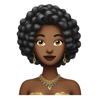 Black flamboyant siren who is beautiful and seductive sticker