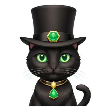 Black cat with tophat sticker