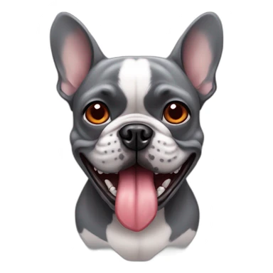 gray french bulldog is a vampire sticker