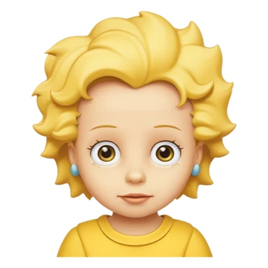 yellow baby with simpson style, maggie simpson. sticker