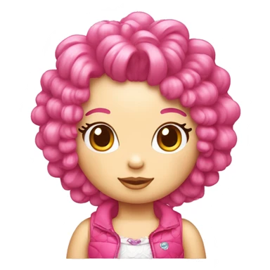 Hello Kitty avec les cheveux bouclés  sticker