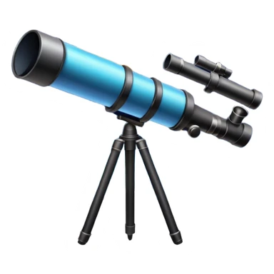 An icon featuring a telescope, stars, and a planet, symbolizing astronomy. The design includes a crescent moon, distant galaxies, and constellations, representing the study of space and celestial bodies. Transparent background highlights the exploration of the universe and cosmic phenomena. sticker