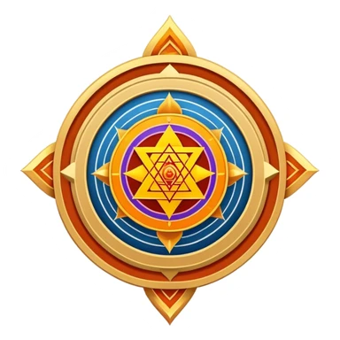 Classic Hindu sry yantra jet fuel color sticker