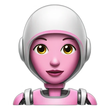Pink Woman robot sticker