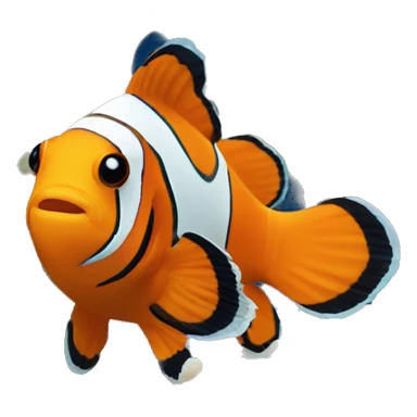a clownfish in coral reef sticker
