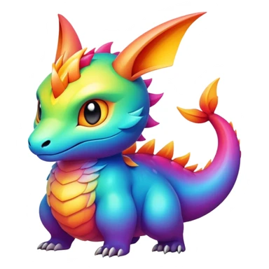 Epic legendary gradients aesthetic-scenery-Fakémon-creature sticker