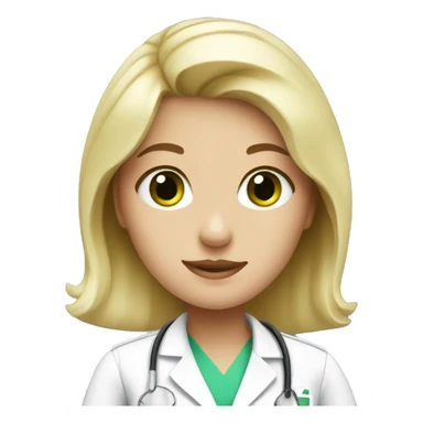 blonde nurse with green eyes sticker