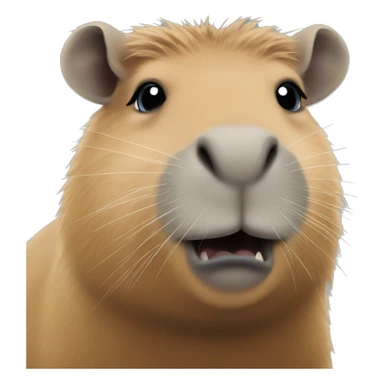 a capybara who just won a racing championship with blue team colors sticker
