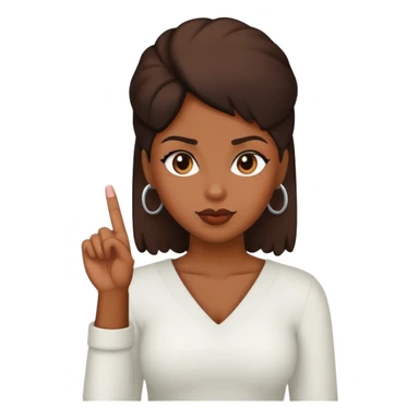 Black female sticking up her middle finger sticker