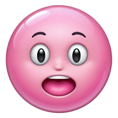 emoji chewing bubble gum sticker