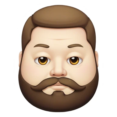 fat emo guy with beard sticker