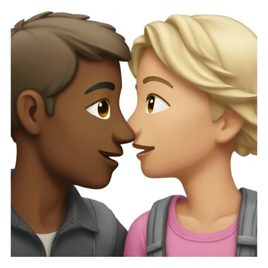 Couple kissing each other sticker