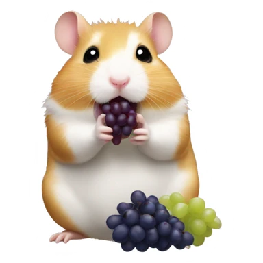 Hamster eating grapes sticker