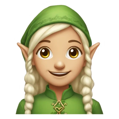smiling elf girl portrait sticker