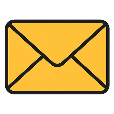 correo icon, modern, simple, subtle color accents sticker