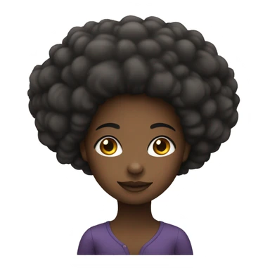 Afro girl seated  sticker