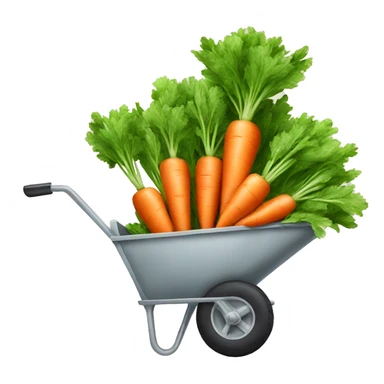 Carrots in a wheelbarrow  sticker