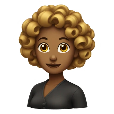 Woman with curled hair  sticker