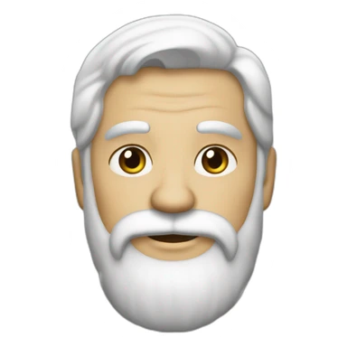 Cavo de 50 años y barba blanca y cortita sticker