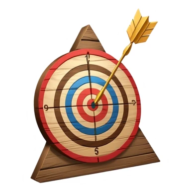 Angled target with an arrow in the center sticker