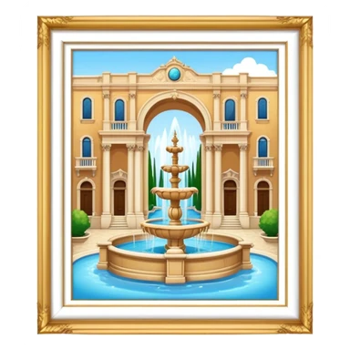 Italian palace fountain  sticker