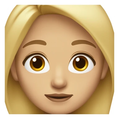 Half blond hair, big dark brown eyes, mole above the lip, light brown skin color sticker