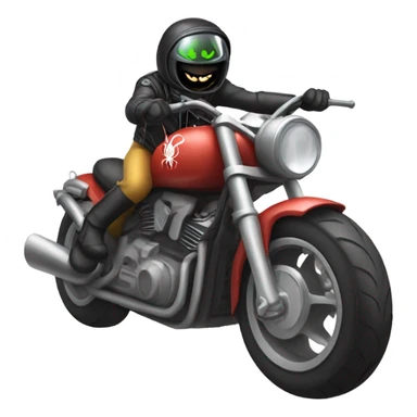 spider riding a motorcycle  sticker