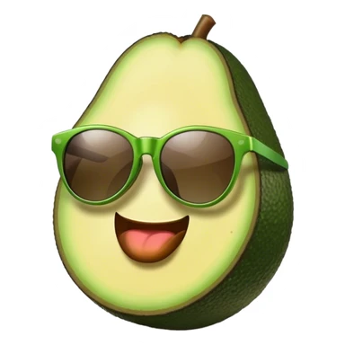 Avacodo with sun glasses  sticker