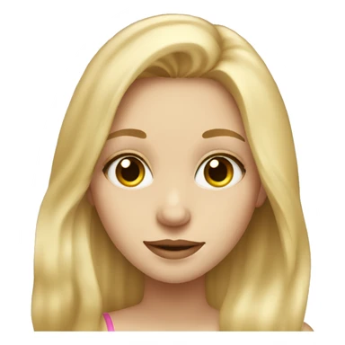 Blonde girl with long hair & hazel eyes with ipad  sticker
