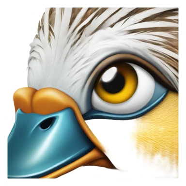 Duck eye rolling  sticker