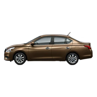 Nissan Sunny 2017 brown sticker