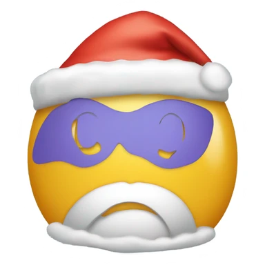 Egg in Santa’s hat sticker