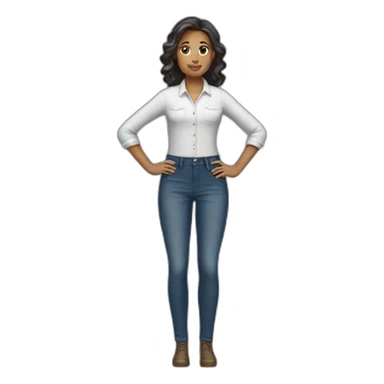 Woman wearing a skirt and jeans at work  sticker