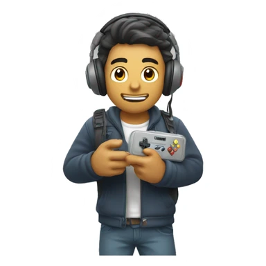 Chico jugando con nintendo swit sticker