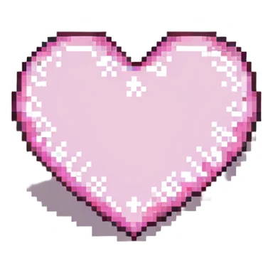 pink pixelated heart sticker
