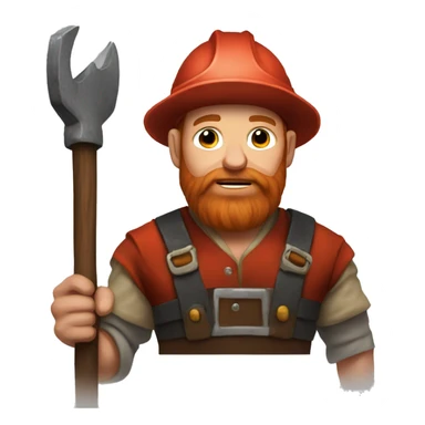one dwarf miner with red beard hold Kirk  sticker