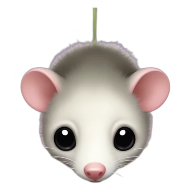 Opossum hanging upside down sticker