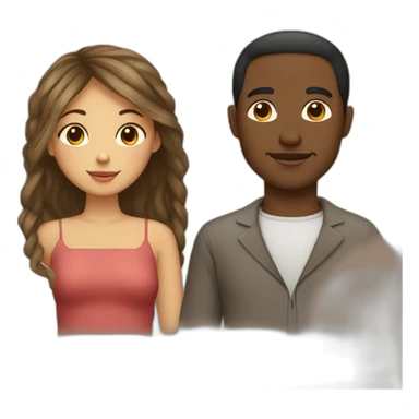 Couple, man malian, girl russian sticker