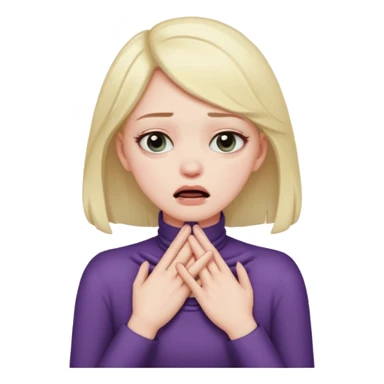 Girl pretending to choke herself  sticker