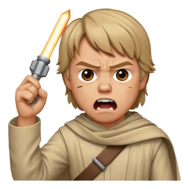 angry screaming "I hate you!" luke tatoine farmboy sticker