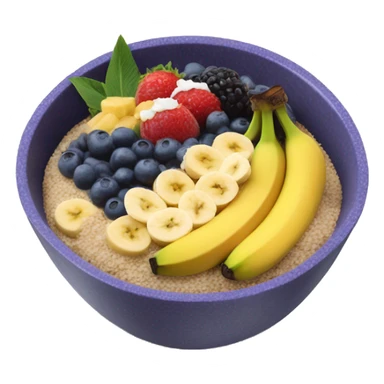 açai bowl with bananas on top sticker
