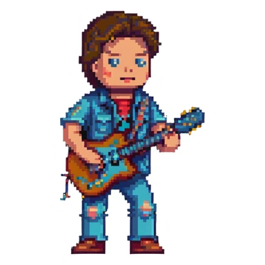 Marty McFly playing guitar sticker