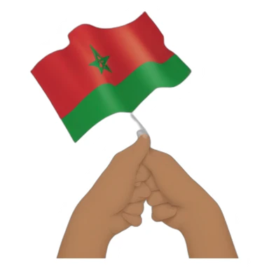 moroccan flag in saoudis hands sticker