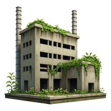 abandoned power plant ruins sticker