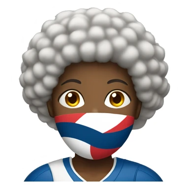 volleyball player with afro  sticker