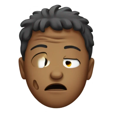 Crying with peace sign sticker