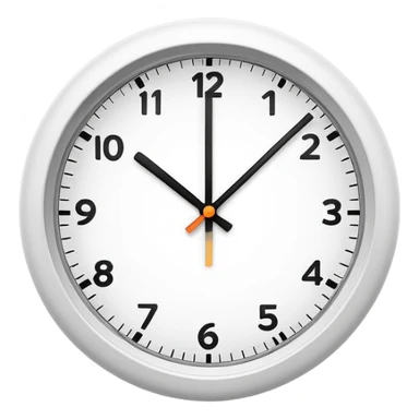 Minimalist 24 hour clock, simple design, clean lines sticker