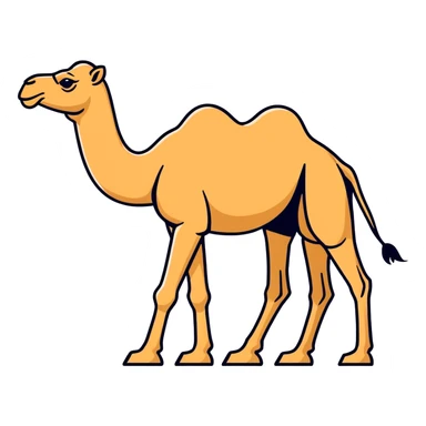 Camel doing a peace sign  sticker