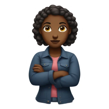 Black girl annoyed sticker