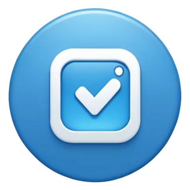 Badge certification insta en bleu  dans un rond et une fleche blache sticker